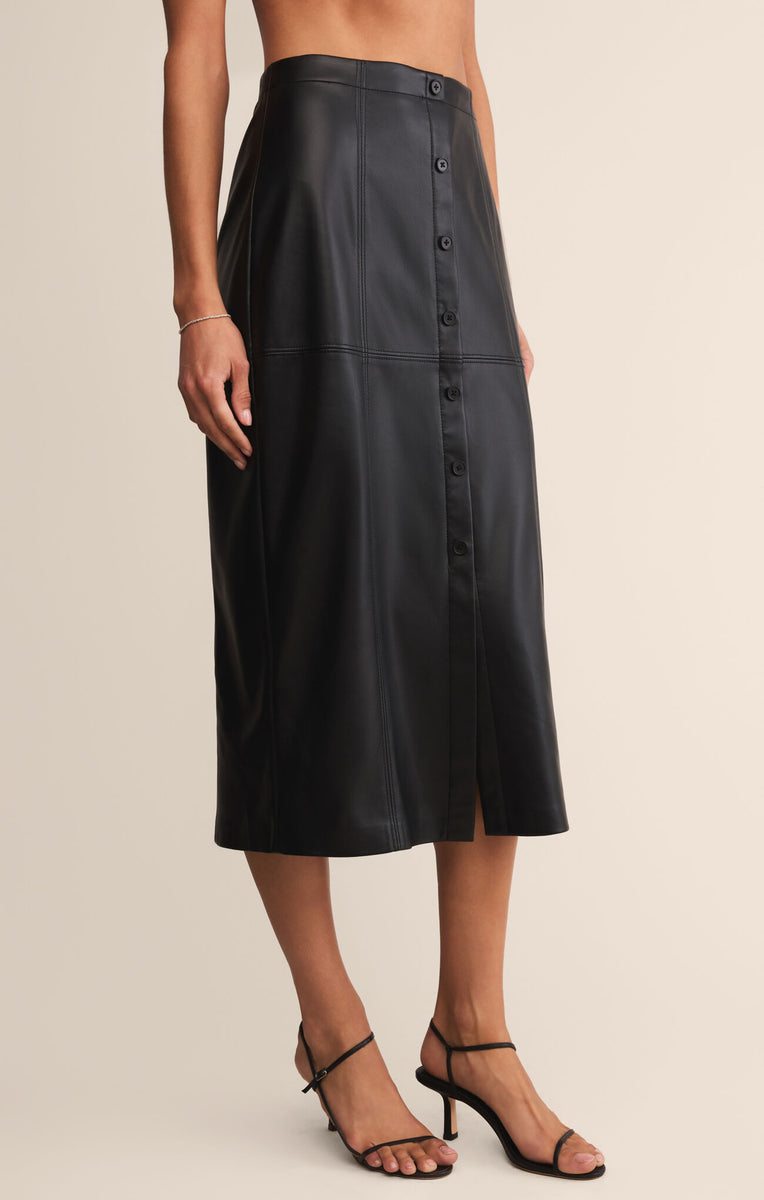 Z-SUPPLY REINE FAUX LEATHER MIDI SKIRT – Runway Boutique MS