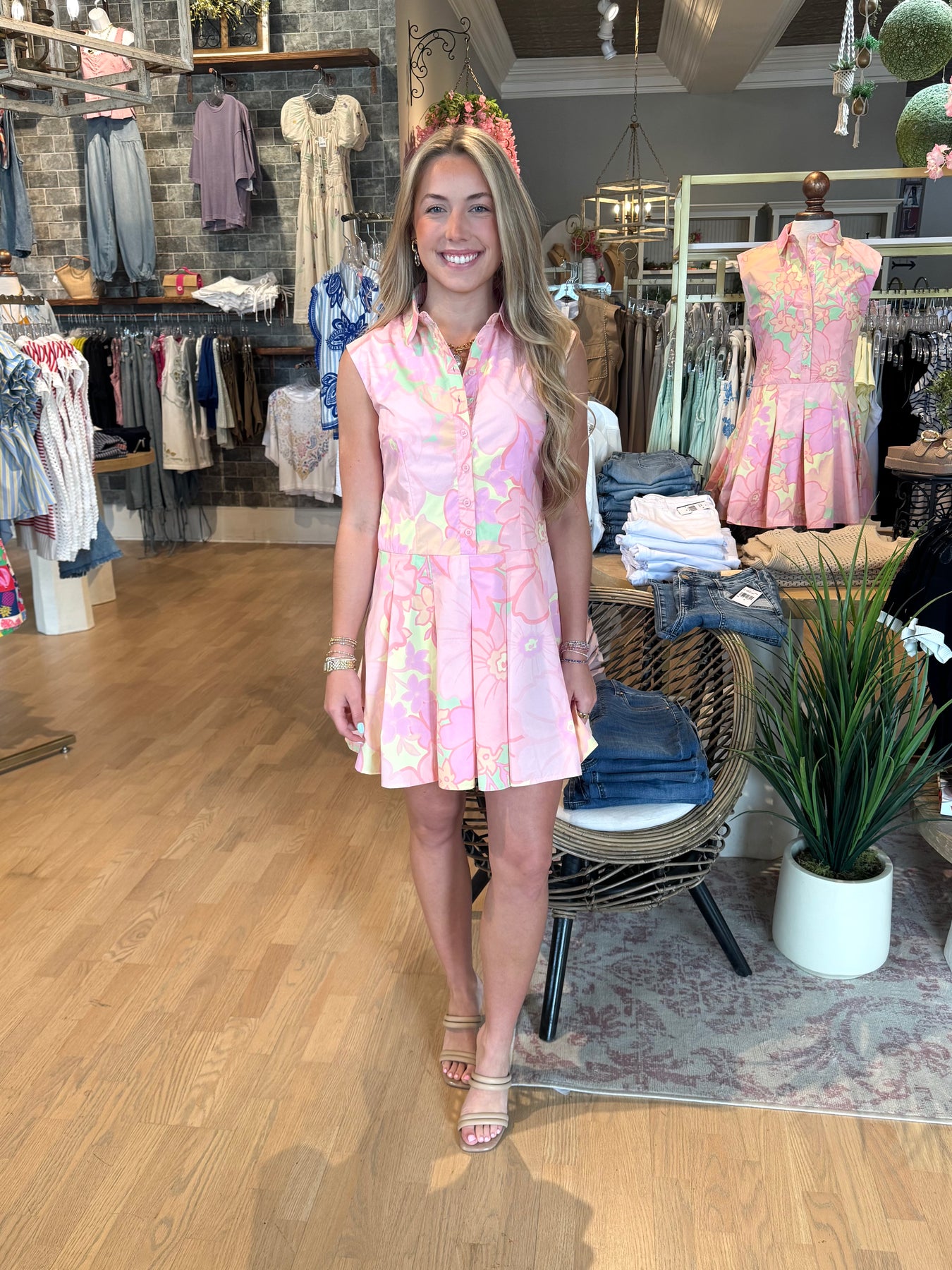 pastel collar dress Mint blue pastel dress - swing dress with high collar